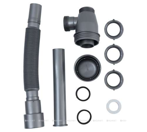 Сифон для раковины Aquanet 5/4 40/50 мм серый 00332449