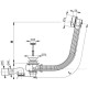 Сифон для ванны AlcaPlast белый A51B