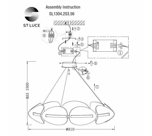 Подвесная люстра ST-Luce Etoile SL1304.203.56
