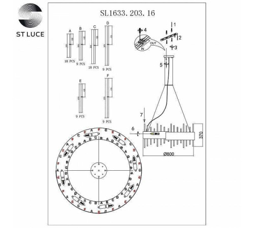 Подвесной светильник ST-Luce Olvera SL1633.203.16