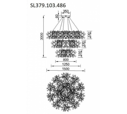 Подвесная люстра ST Luce Rafina SL379.103.486
