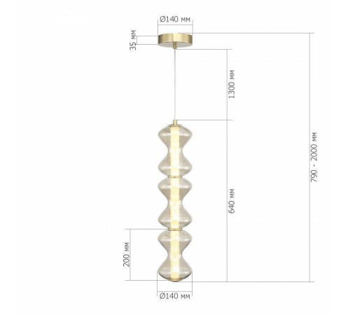 Подвесная люстра ST-Luce SPINE SL6136.213.01