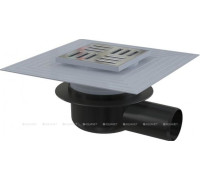 Трап сливной AlcaPlast 105x105/50 мм боковой выпуск решетка нерж. сталь APV26C