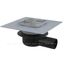 Трап сливной AlcaPlast 105x105/50 мм боковой выпуск решетка нерж. сталь APV26C