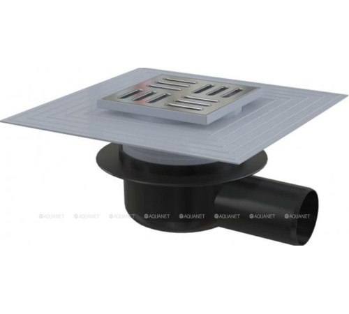 Трап сливной AlcaPlast 105x105/50 мм боковой выпуск решетка нерж. сталь APV26C