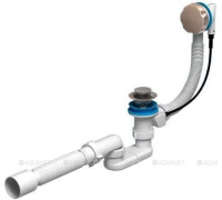 Сифон для ванны полуавтоматический АНИ пласт плоский 520 мм металл EM601