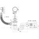 Сифон для ванны полуавтоматический АНИ пласт плоский 520 мм металл EM601