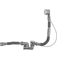 Слив-перелив полуавтоматический для ванны Aquanet Round 80-130 см хром 00339430