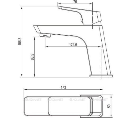 Смеситель для раковины Aquanet Gotic хром AF440-10С