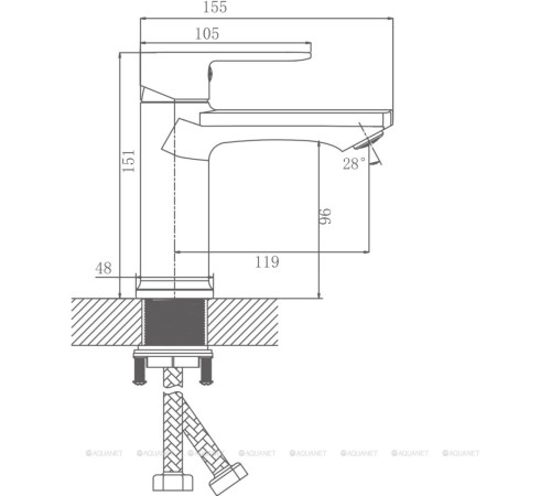 Смеситель для раковины Haiba HB10719 хром HB10719