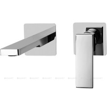 Смеситель для раковины встраиваемый Paffoni ELLE накладки 70x70 мм излив 200 мм хром EL105CR70