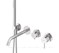 Смеситель для ванны и душа встраиваемый Cezares Leaf хром LEAF-VDIM3-D-L-01