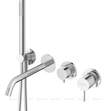 Смеситель для ванны и душа встраиваемый Cezares Leaf хром LEAF-VDIM3-D-L-01