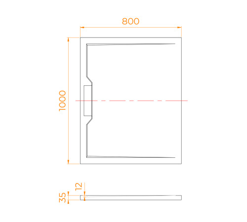 Душевой поддон прямоугольный RGW Stone Tray Elite STE MB 800x1000 мм черный мрамор 52342810-14