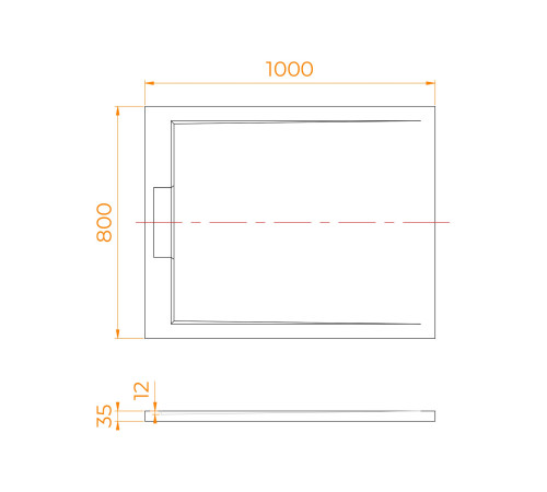 Душевой поддон RGW Stone Tray STL MB 800x1000 мм черный мрамор 52212810-14