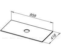 Столешница Allen Brau LIBERTY 90 серый структурированный 1.33008.G-S