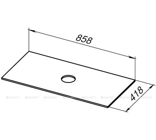 Столешница Allen Brau LIBERTY 90 серый структурированный 1.33008.G-S
