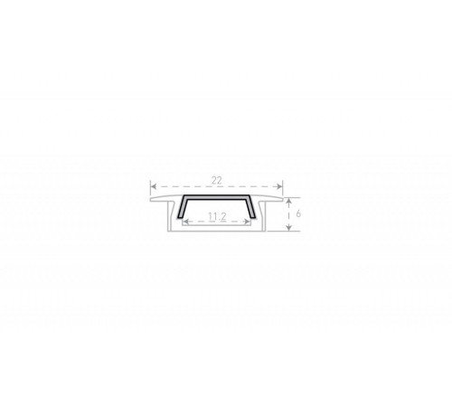 Профиль алюминиевый встраиваемый SWG RC-2206-BL