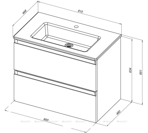 Тумба Allen Brau ECLIPSE 2.0 81 белый матовый 1.E1002.WM