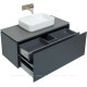 Тумба под раковину Allen Brau INFINITY 100 см 1+1 антрацит матовый 1.21004.AM