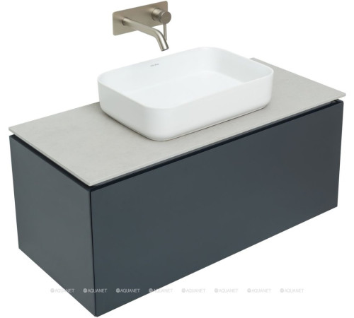 Тумба под раковину Allen Brau INFINITY 100 см 1+1 антрацит матовый 1.21004.AM