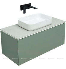 Тумба под раковину Allen Brau INFINITY 100 см 1+1 цементно-серый матовый 1.21004.CGM