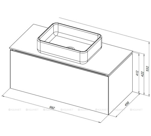 Тумба под раковину Allen Brau INFINITY 100 см 1+1 цементно-серый матовый 1.21004.CGM