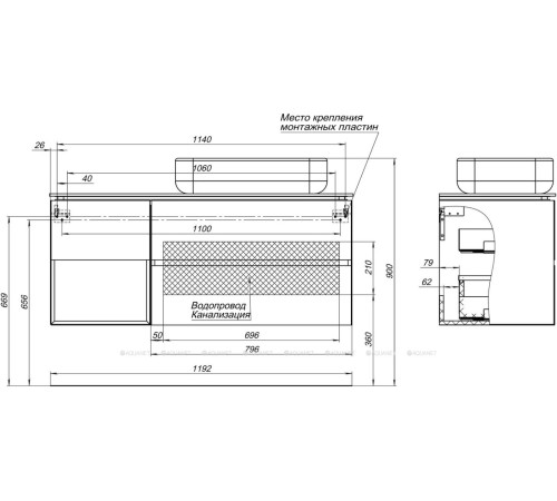 Тумба под раковину Allen Brau INFINITY 120 R белый матовый 1.21007.WM