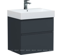 Тумба под раковину Allen Brau INFINITY 60 см 2 ящика антрацит матовый 1.210024.AM