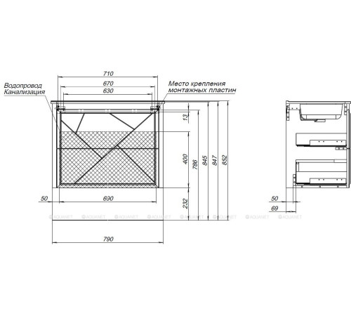 Тумба Allen Brau PARIS 80 см олива матовый 1.360001.CGM