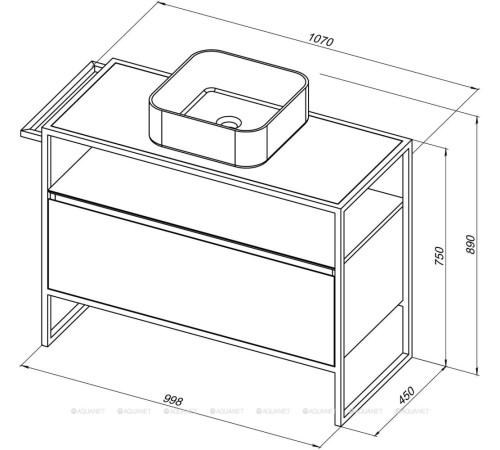 Тумба Allen Brau PRIORITY 100 антрацит матовый 1.31003.AM