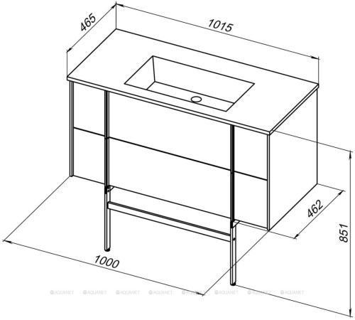 Тумба Allen Brau REALITY 101 см white matt 1.32007.WM