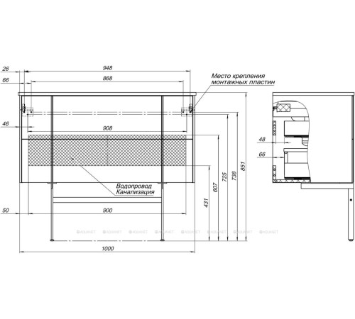 Тумба Allen Brau REALITY 101 см white matt 1.32007.WM