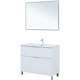 Тумба под раковину Aquanet Алвита new 100 напольная 2 ящика белый матовый 00344135