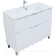 Тумба под раковину Aquanet Алвита new 100 напольная 2 ящика белый матовый 00344135