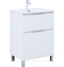 Тумба под раковину Aquanet Алвита New 60 напольная 2 ящика белый матовый 00344132