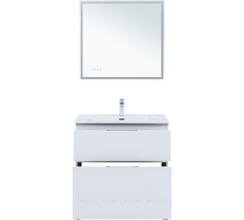 Тумба под раковину Aquanet Алвита new 80 напольная 2 ящика белый матовый 00344134