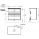 Тумба под раковину Aquanet Art 75 белый матовый 00313255