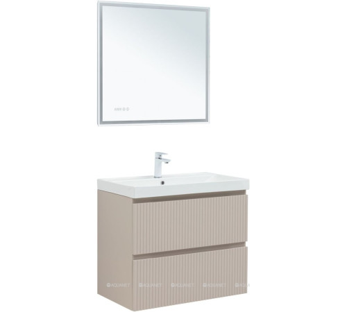Тумба под раковину Aquanet Джейн 80 (Flat) бежевый 00343977