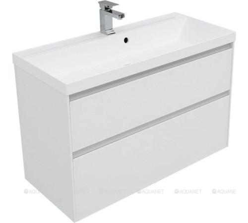 Тумба под раковину Aquanet Гласс 100 белый 00235664