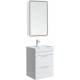 Тумба под раковину Aquanet Ирис new 50 подвесная 2 ящика белый глянец 00310143