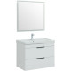 Тумба под раковину Aquanet Ирис new 80 подвесная 2 ящика белый глянец 00310146