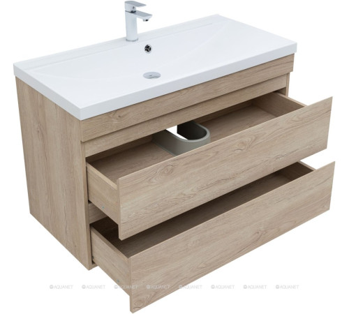 Тумба подвесная Aquanet Нота new 100 дуб светлый 00334200