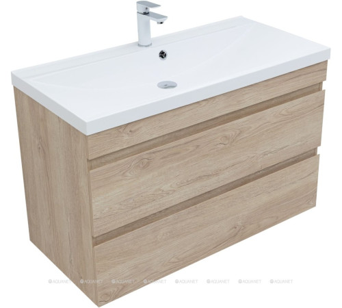 Тумба подвесная Aquanet Нота new 100 дуб светлый 00334200