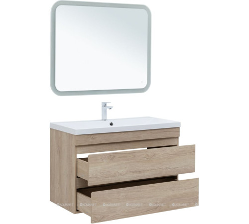 Тумба подвесная Aquanet Нота new 100 дуб светлый 00334200