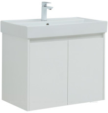 Тумба под раковину Aquanet Nova Lite 75 2 двери белый глянец 00298850