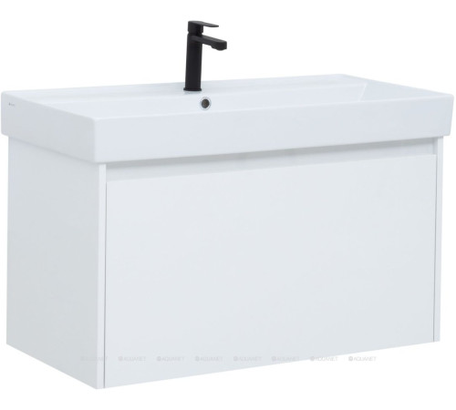 Тумба под раковину Aquanet Nova Lite 90 1+1 ящик белый глянец 00242257