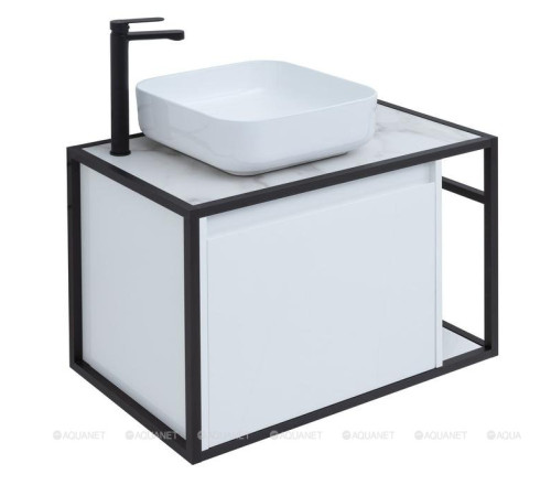Тумба под раковину Aquanet Nova Lite LOFT 75 L белый глянец 00261650