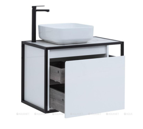 Тумба под раковину Aquanet Nova Lite LOFT 75 L белый глянец 00261650