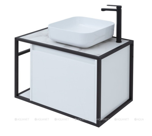 Тумба под раковину Aquanet Nova Lite LOFT 75 R белый глянец 00261649